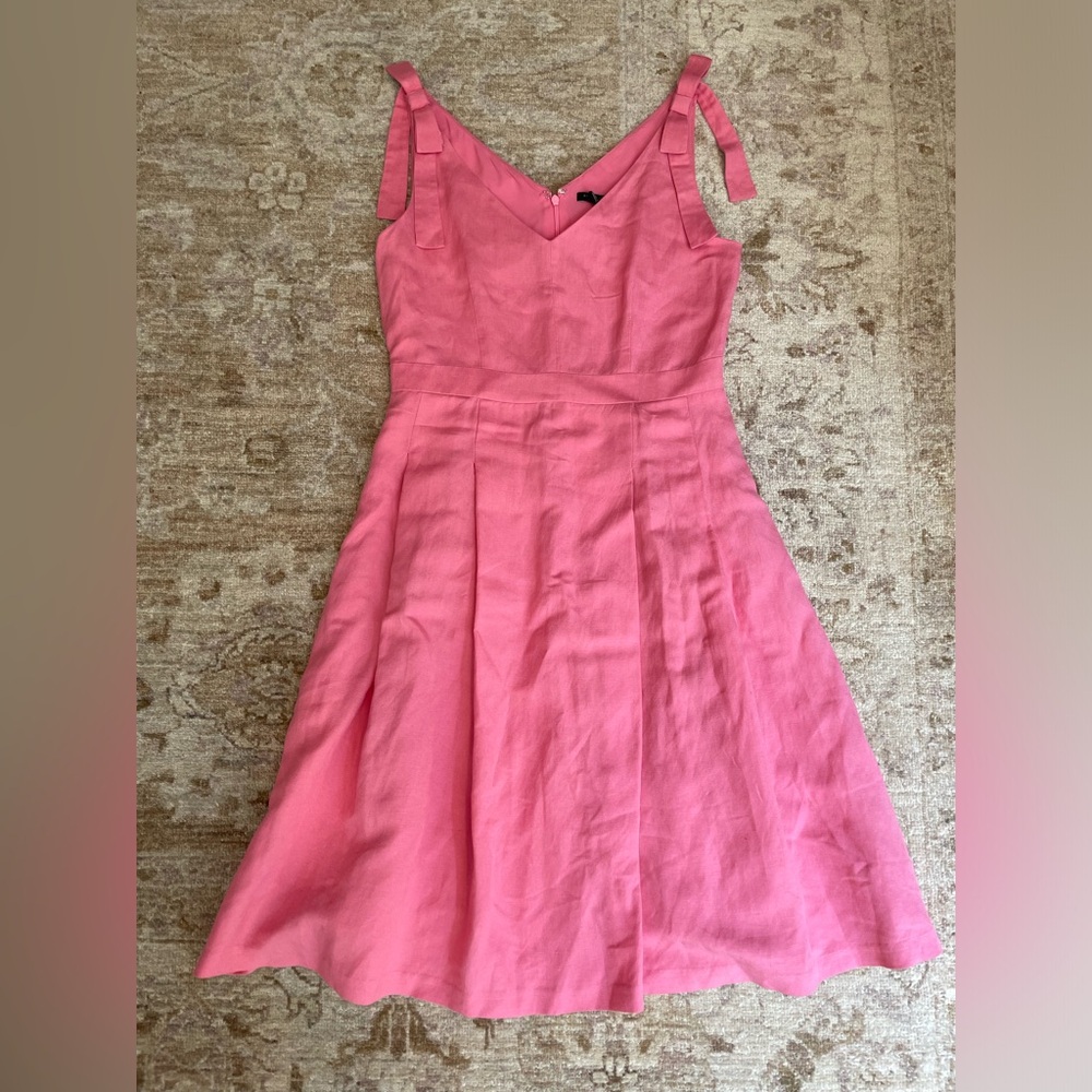 Ann Taylor Petite fit and flare Linen dress size 2P
